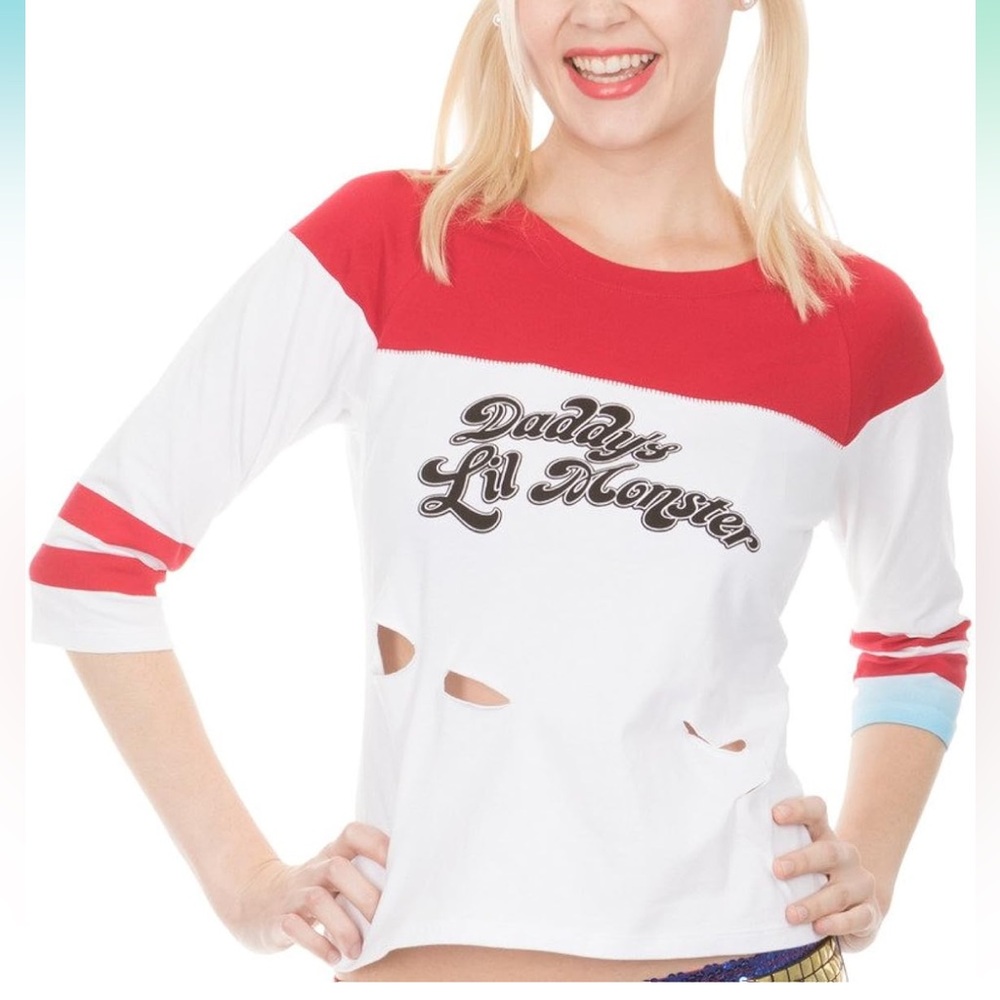 DC Comics womens 3/4 Length Sleeve Shirt